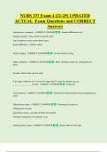 NURS 337 Exam 4 &lpar;21-25&rpar; UPDATED   ACTUAL  Exam Questions and CORRECT  Answers 
