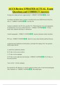ACCS Review UPDATED ACTUAL  Exam  Questions and CORRECT Answers 