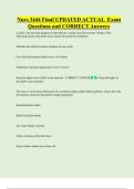 Nurs 3444 Final UPDATED ACTUAL  Exam  Questions and CORRECT Answers 
