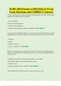 NURS 3444  Bundled Exam Questions WITH  CORRECT Answers