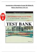 Test Bank For Introduction to Information Systems 9th Edition By R&period; Kelly Rainer&comma; Brad Prince Chapter 1-14 and Technology Guide&lpar;1 2 3&rpar;