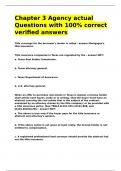 Chapter 3 Agency actual Questions with 100- correct verified answers&period;