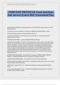 SNHD EMT PROTOCOL Exam Questions And Answers &vert;Latest 2025 &vert; Guaranteed Pass&period;