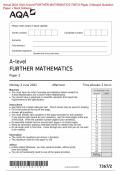 Actual 2024 AQA A-level FURTHER MATHEMATICS 7367&sol;2 Paper 2 Merged Question  Paper &plus; Mark Scheme  Actual 2024 AQA A-level FURTHER MATHEMATICS 7367&sol;2 Paper 2 Merged Question  Paper &plus; Mark Scheme 