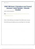 SPMT 304 Exam 3 Questions and Correct  Answers&sol; Latest Update &sol; Already  Graded
