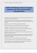 SPMT 370 Waltemyer Unit 1 Test Exam Questions And Answers &vert;Latest 2025 &vert; Guaranteed Pass&period;