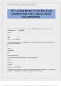 SSI Assistant Instructor Pre Test Exam Questions And Answers &vert;Latest 2025 &vert; Guaranteed Pass&period;