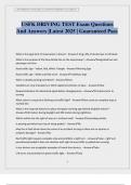 USFK DRIVING TEST Exam Questions And Answers &vert;Latest 2025 &vert; Guaranteed Pass