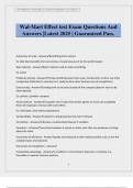Wal-Mart Effect test Exam Questions And Answers &vert;Latest 2025 &vert; Guaranteed Pass