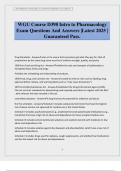 WGU Course D398 Intro to Pharmacology Exam Questions And Answers &vert;Latest 2025 &vert; Guaranteed Pass&period;