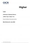 OCR GCSE Chemistry A &lpar;Gateway Science&rpar;  J248&sol;03 &lpar;Higher Tier&rpar; JUNE 2024 MARK SCHEME