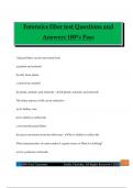Forensics fiber test Questions and Answers 100&percnt; Pass