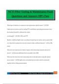 NCTI Fiber Testing & Maintenance Exam Questions and Answers 100&percnt; Pass