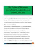 Fiber Testing & Maintenance Conventional Exam Questions and Answers 100&percnt; Pass