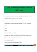 Fiber Test Questions and Answers 100&percnt; Pass