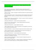  AALSO Water Quality Level 1 Exam Questions with correct Answers