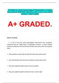 Test Bank for Social Psychological Perspectives on Human Development 2025-2026&period; Questions with correct and verified answers&period; Latest update&period;  A&plus; GRADED&period;