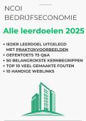 Alle leerdoelen NCOI Bedrijfseconomie 2025 &plus; oefentoets &lpar;75x met antw&period;&rpar; &plus; kernbegrippen &plus; weblinks &plus; veelgemaakte fouten