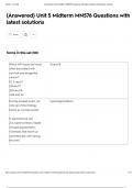 &lbrace;Answered&rcub; Unit 5 Midterm MN576 Questions with latest solutions