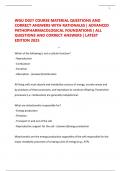 WGU D027 COURSE MATERIAL QUESTIONS AND CORRECT ANSWERS WITH RATIONALES &vert; ADVANCED PATHOPHARMACOLOGICAL FOUNDATIONS &vert; ALL QUESTIONS AND CORRECT ANSWERS &vert; LATEST EDITION 2025