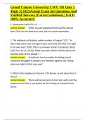 Grand Canyon University CWV 101 Quiz 3 Topic 3 2025 Actual Exam Set Questions And Verified Answers &lpar;Correct solutions&rpar; Get It 100- Accurate&excl;&excl;&period;docx