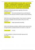 QMB 3200 MIDTERM EXAM 2025 ACTUAL EXAM 2 VERSIONS &lpar;VERSION A AND B&rpar; COMPLETE ACTUAL EXAM QUESTIONS WITH DETAILED VERIFIED ANSWERS&period;docx