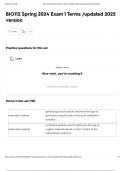 BIO112 Spring 2024 Exam 1 Terms &sol;updated 2025 version