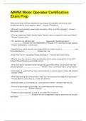 AWWA Water Operator Certification Exam Prep