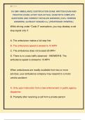 CA DMV AMBULANCE CERTIFICATION EXAM&comma; WRITTEN EXAM AND  PRACTICE EXAM LATEST 2025 ACTUAL EXAM WITH COMPLETE  QUESTIONS AND CORRECT DETAILED ANSWERS &lpar;100&percnt; VERIFIED  ANSWERS&rpar; &vert;ALREADY GRADED A&plus;&vert; &vert;&vert;PROFESSOR VERIFIED&vert;&vert; 