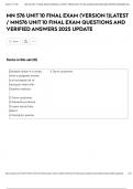 MN 576 UNIT 10 FINAL EXAM &lpar;VERSION 1&rpar;LATEST &sol; MN576 UNIT 10 FINAL EXAM QUESTIONS AND VERIFIED ANSWERS 2025 UPDATE