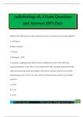 radiobiology ch&period; 4 Exam Questions and Answers 100&percnt; Pass