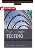 Test Bank - Psychological Testing&colon; Principles&comma; Applications&comma; and Issues&comma; 9th edition by Kaplan & Saccuzzo&comma; All 1-21 Chapters Covered &comma;Latest Edition