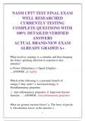 NASM CPT7 TEST FINAL EXAM  WELL RESEARCHED  CURRENTLY TESTING  COMPLETE QUESTIONS WITH  100&percnt; DETAILED VERIFIED  ANSWERS  ACTUAL BRAND-NEW EXAM  ALREADY GRADED A&plus; 