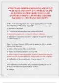 CPSS EXAM- OPHTHALMOLOGY LATEST 2025 ACTUAL EXAM&vert; COMPLETE 300 REAL EXAM QUESTIONS WITH CORRECT DETAILED ANSWERS &lpar;VERIFIED ANSWERS&rpar; ALREADY GRADED A&plus;&vert; CPSS EXAM 2025 &lpar;NEW&excl;&excl;&rpar;
