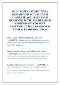 303 NC POST LICENSING WELL  RESEARCHED ACTUAL EXAM  COMPLETE ACCURATE EXAM  QUESTIONS WITH 100&percnt; DETAILED  VERIFIED AND CORRECT  ANSEWERS ACTUAL BRAND-NEW  EXAM ALREADY GRADED A&plus; 