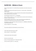 NURS180 &ndash; Midterm Exam Questions And Answers 