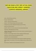 DNP 604 EXAM LATEST 2025 ACTUAL EXAM QUESTIONS AND CORRECT ANSWERS &lpar;VERIFIED ANSWERS&rpar;&semi; AGRADE