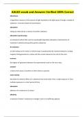 AALSO vocab and Answers Verified 100&percnt; Correct