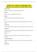 AALSO Level 1 Operator Certification Exam Questions and Answers Verified 100&percnt; Correct