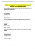 AALSO Life Support Practice Exam Questions and Answers Verified 100&percnt; Correct