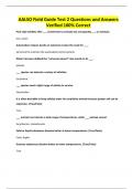 AALSO Field Guide Test 2 Questions and Answers Verified 100&percnt; Correct