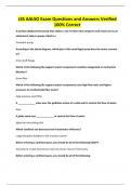 LSS AALSO Exam Questions and Answers Verified 100&percnt; Correct