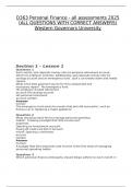 D363 Personal Finance - all assessments 2025 &lpar;ALL QUESTIONS WITH CORRECT ANSWERS&rpar; Western Governors University