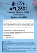 AFL2601 Assignment 2 ISIXHOSA &lpar;ANSWERS&rpar; Semester 1 2025 - DISTINCTION GUARANTEED