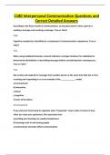 C180 Interpersonal Communication Questions and Correct Detailed Answers