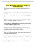 C180 Psychology Test-Questions and Correct Detailed Answers