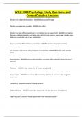 WGU C180 Psychology Study Questions and Correct Detailed Answers