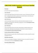 C180 STUDY GUIDE Questions and Correct Detailed Answers