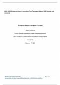 WGU D031 Evidence-Based Innovation Plan Template &vert; Latest 2025 Update with complete 