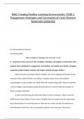 D661 Creating Positive Learning Environments&ndash;&lpar;TASK 1 Engagement Strategies and Community of Care&rpar; Western Governors University